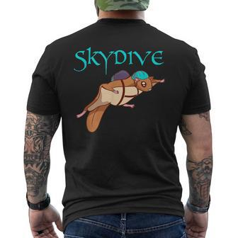 Wingsuit Flying Squirrel Skydiver Men's T-shirt Back Print - Monsterry CA