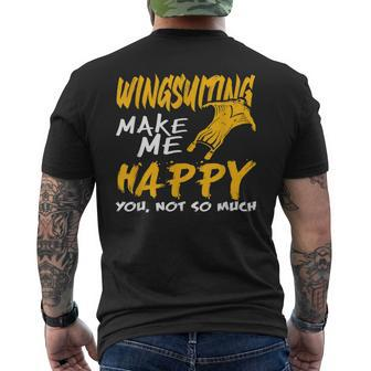 Wingsuiting Make Me Happy Wingsuit Flying Men's T-shirt Back Print - Monsterry UK