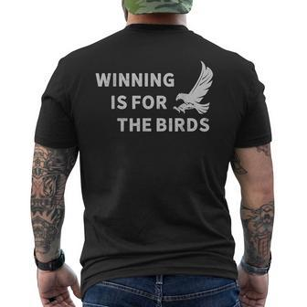 Winning Is For The Birds Vintage Eagle Mascot Men's T-shirt Back Print - Monsterry