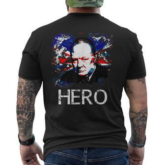 Winston Churchill Hero British History Men's T-shirt Back Print - Thegiftio UK