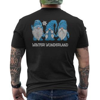 Winter Wonderland Gnomes Winter Snowy Gnomes Snow Gnome Men's T-shirt Back Print - Monsterry AU