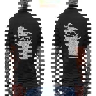Wisconsin Beer Home State Love Distressed Mens Back Print T-shirt - Thegiftio