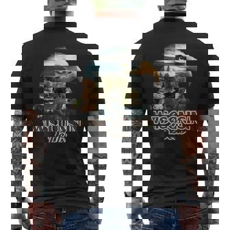 Wisconsin Dells Eagle Men's T-shirt Back Print - Thegiftio