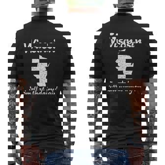 Wisconsin Smell That Dairy Air Mens Back Print T-shirt - Thegiftio