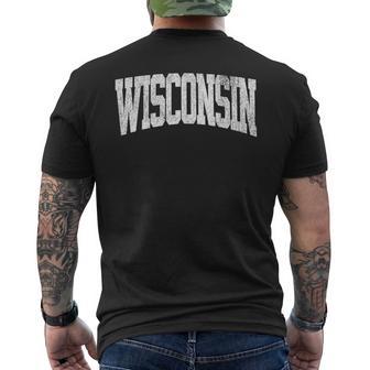 Wisconsin Vintage City Men's T-shirt Back Print - Monsterry