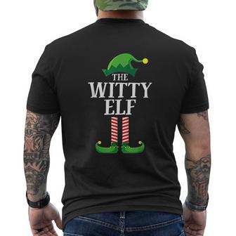 Witty Elf Matching Family Group Christmas Party Mens Back Print T-shirt - Thegiftio UK