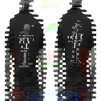 Witty Elf Matching Family Group Christmas Party Mens Back Print T-shirt - Thegiftio