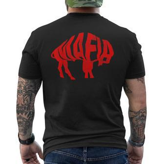 Wny Pride Faded Red Buffalo Men's T-shirt Back Print - Monsterry DE