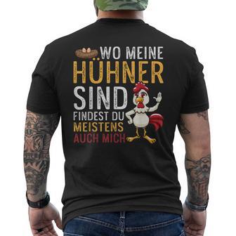 Wo Meine Hühner Sind Bin Auch Ich Iges Hennen T-Shirt mit Rückendruck - Seseable