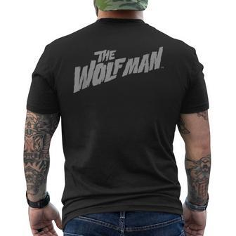The Wolf Man Original With Grey Font Men's T-shirt Back Print - Monsterry