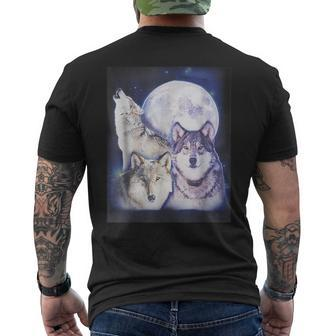 Wolf Moon For Women Men's T-shirt Back Print | Mazezy