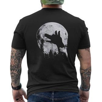 Wolf Shadow Puppet Unique Moon Outdoor Hike Camp V2 Mens Back Print T-shirt - Thegiftio UK