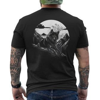 Wolf Survives Mountains Moon Wolf Lover Men's T-shirt Back Print - Thegiftio UK