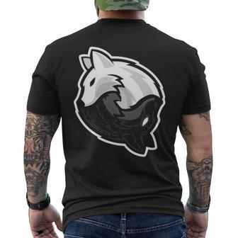 Wolf Wolves Yin And Yang Zen Men's T-shirt Back Print | Mazezy