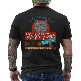 Wolfs Tooth Dog Food Christmas Dog Dog Dog Mens Back Print T-shirt - Seseable