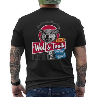 Wolfs Tooth Dog Food New Dirty Hippie Flavor Mens Back Print T-shirt - Thegiftio UK