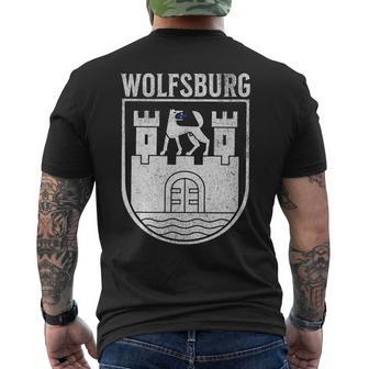 Wolfsburg Germany Deutschland Crest Arms Emblem Men's T-shirt Back Print - Monsterry DE