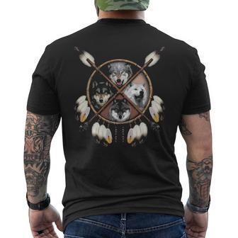 Wolves Angry Sharp Hunters Wolf Men's T-shirt Back Print | Mazezy