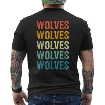 Wolves Retro Vintage Men's T-shirt Back Print - Thegiftio UK