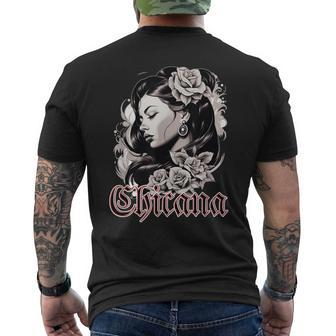Woman's Chola Hispanic Latino Mexican Chicano Cholo Chicana Men's T-shirt Back Print - Monsterry