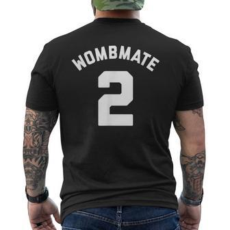 Wombmate 2 Twin Triplet Quadruplet Matching Men's T-shirt Back Print - Monsterry