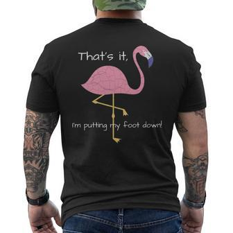 Womens Flamingo Slogan Humour Mum Men's T-shirt Back Print | Mazezy