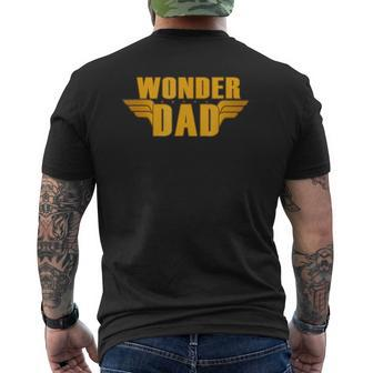 Wonder Dad Father's Day Mens Back Print T-shirt | Mazezy