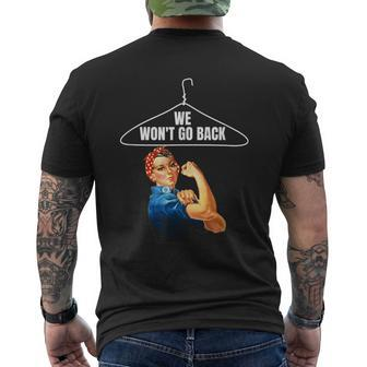 We Won't Go Back Pro Choice Feminist Men's T-shirt Back Print - Monsterry UK