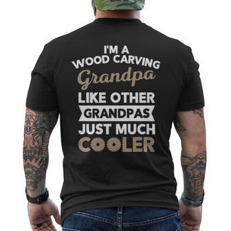 Wood Carving Grandpa For Carpenter Men's T-shirt Back Print | Mazezy