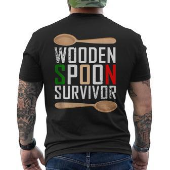 Wooden Spoon Survivor Native Italian Joke Men's T-shirt Back Print - Monsterry DE