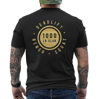 Woodgrain 1000Lb Club Powerlifter -Squat Bench Deadlift Tank Top Mens Back Print T-shirt | Mazezy AU