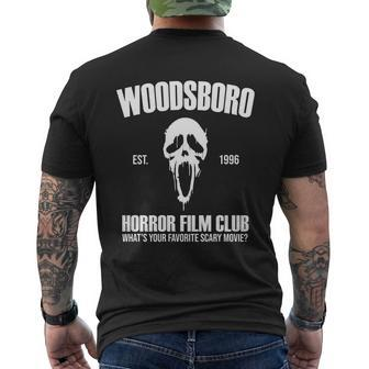 Woodsboro Horror Film Club Scary Movie V2 Mens Back Print T-shirt - Thegiftio UK