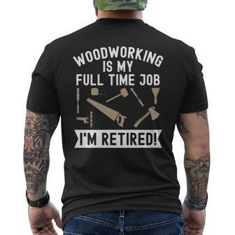 Woodworking Woodcarving Wood Carving Carpenter Wood Carver Men's T-shirt Back Print | Mazezy