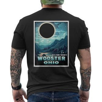 Wooster Ohio Total Solar Eclipse 2024 Men's T-shirt Back Print | Mazezy