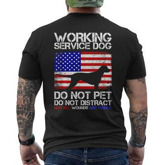 Working Service Dog Assistant Support Ptsd Veteran Men's T-shirt Back Print - Monsterry UK