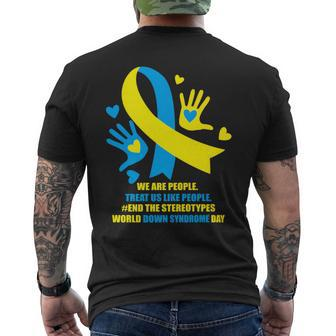 World Down Syndrome Awareness Day 2024 End The Stereotypes Men's T-shirt Back Print | Mazezy DE
