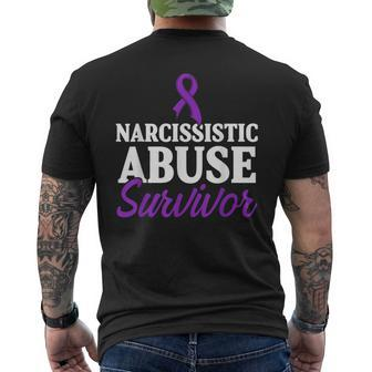 World Narcissistic Abuse Awareness Surviving Survivor Mens Back Print T-shirt - Thegiftio UK