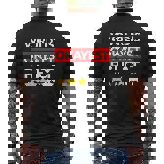 World Okayest Pilot Flying Aviation Mens Back Print T-shirt - Thegiftio