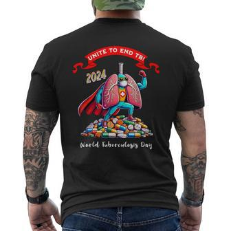 World Tuberculosis Day 2024 Healthcare Professionals Men's T-shirt Back Print - Monsterry