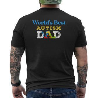 World's Best Autism Dad Cool Dad Autism Mens Back Print T-shirt | Mazezy CA
