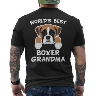 World's Best Boxer Grandma Dog Granddog Men's T-shirt Back Print | Mazezy