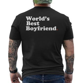 World's Best Boyfriend Valentine For Him Men's T-shirt Back Print - Thegiftio UK