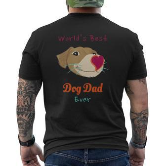 Worlds Best Dog Dad Ever for Pets Lover Mens Back Print T-shirt - Thegiftio UK
