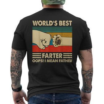 Worlds Best Farter I Mean Father Fathers Day Dog Dad Men's T-shirt Back Print - Seseable