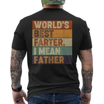 World's Best Farter I Mean Father T Fathers Day Men's T-shirt Back Print - Seseable