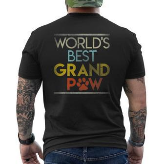 World's Best Grandpaw Dog Lover Quote For Grand Paw Mens Back Print T-shirt | Mazezy