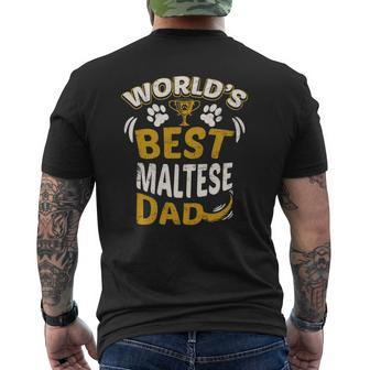 World's Best Maltese Dad Dog Owner Mens Back Print T-shirt | Mazezy