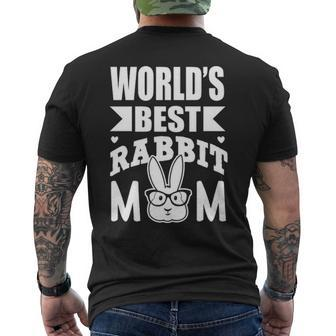 Worlds Best Rabbit Mom Men's T-shirt Back Print | Mazezy