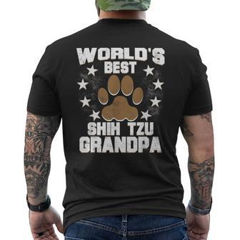 World's Best Shih Tzu Grandpa Dog Owner Men's T-shirt Back Print - Monsterry UK