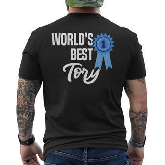 World's Best Tory Name Personalized Men's T-shirt Back Print - Seseable